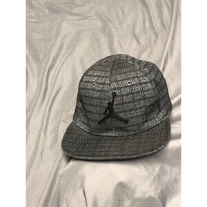 Kids Black Gray Jordan Cap Fitted 4/7